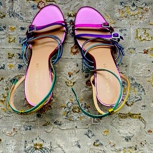 Never worn Kurt Geiger rainbow Strappy heels. Size 10